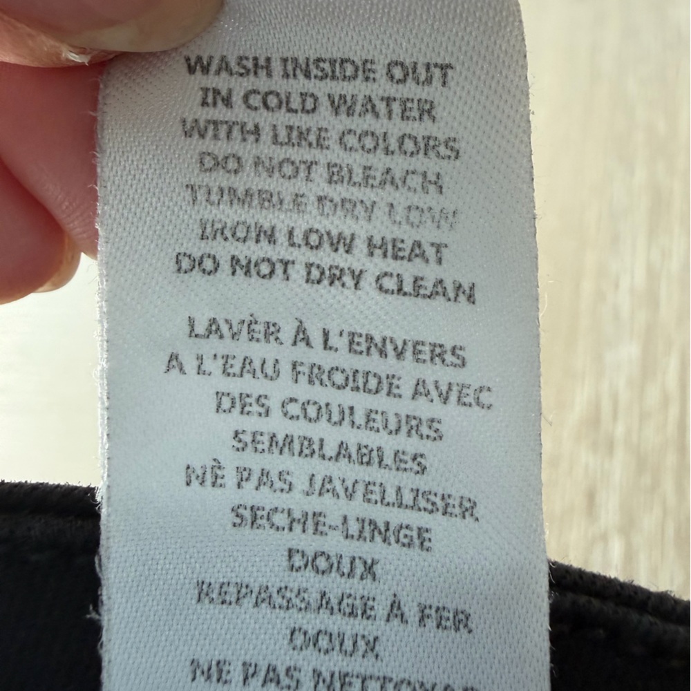 Good American Good Straight Coated Black Jeans Size 12 (Waist 31) (leather look) - Picture 13 of 14